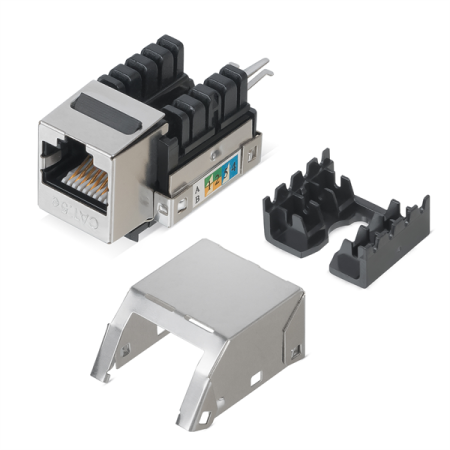 Кейстоун Cabeus KJ-RJ45-Cat.5e-SH-90 Вставка Keystone Jack RJ-45(8P8C), категория 5e, экранированная, заделка тип 110