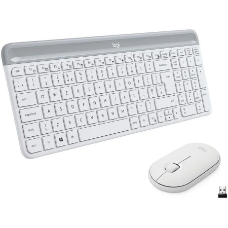 Клавиатура+мышь Logitech Wireless Desktop MK470 (Keybord&mouse), OFFWHITE, [920-009207]