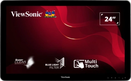 Монитор ViewSonic 23.6" TD2430 черный VA LED 16:9 HDMI M/M матовая 200cd 178гр/178гр 1920x1080 VGA DP FHD USB Touch 5.51кг