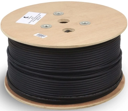 Кабель информационный Cabeus FTP-4P-Cat.5e-SOLID-OUT-LSZH-UV FTP-4P-CAT.5E-SOLID-OUT-LSZH-U кат.5E F/UTP 4 пары LSZH универсальный 305м черный
