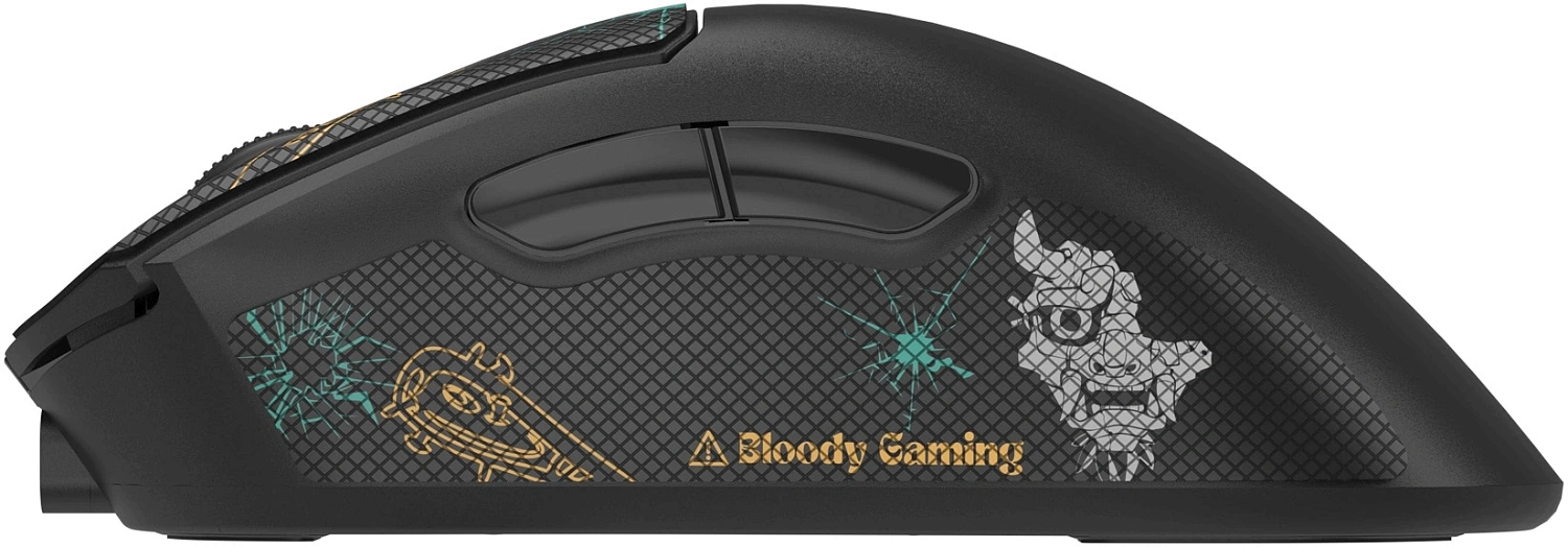 Мышь A4Tech Bloody R73 Ultra Duo черный оптическая 20000dpi беспров. USB-C 7but (R73 ULTRA DUO BLACK) Мышь A4Tech Bloody R73 Ultra Duo черный оптическая 20000dpi беспров. USB-C 7but (R73 ULTRA DUO BLACK)