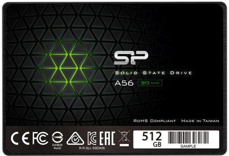 Твердотельный накопитель Solid State Disk Silicon Power Ace A56 512Gb SATA-III 2,5”/7мм 500MBs/450MBs SP512GBSS3A56A25