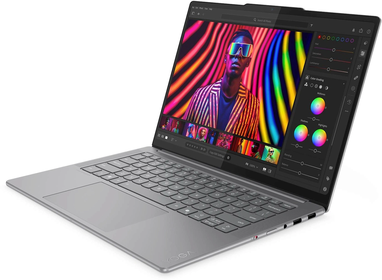 Ноутбук Lenovo Yoga Pro 7 14IAH10 Core Ultra 9 285H 32Gb SSD1Tb Intel Arc 140T 14.5" OLED Touch 3K (3000x1876) Windows 11 Home grey WiFi BT Cam (83KF002LRK)