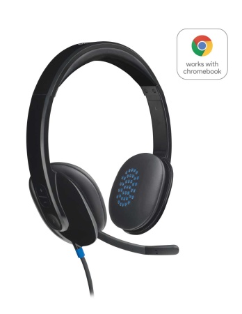 Наушники с микрофоном Logitech H540 черный 1.8м накладные USB оголовье (981-000480)