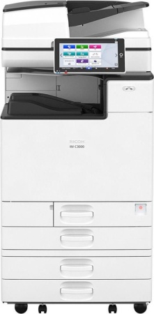 МФУ Ricoh IM C3000 (А3, цветное, 30/18.2 ppm A4/A3, 2 GB+HDD320 GB, 1200dpi, USB, Network, дуплекс, ARDF100, 2 х 550л, СМАРТ-панель управления 10,1", с девелопером, без тонера и инструкции) (418297), запуск инженером АСЦ