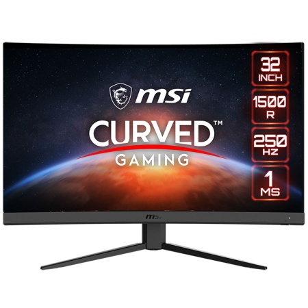 Монитор MSI G32C4X 31,5" 16:9 FHD(1920x1080) VA Curve 1500R,1ms(MPRT), 3000:1, 100M:1, 300nit, 178/178, 2xHDMI 2.0b, DP 1.2a, Tilt,VESA,250Hz,Black,1y w-ty