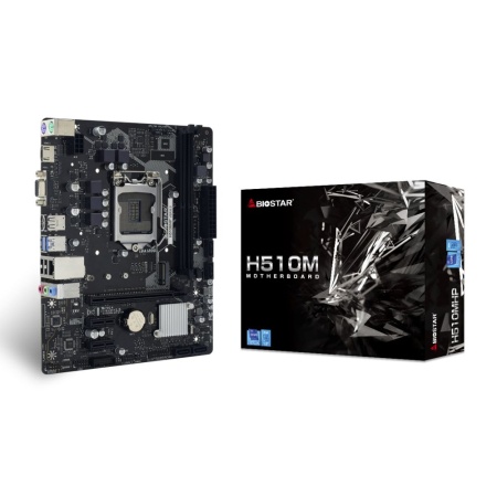 H510MHP, Socket 1200, Intel®H510, 2xDDR4-3200, D-SUB+HDMI, 1xPCI-Ex16, 2xPCI-Ex1, 4xSATA3, 1xM.2, 8 Ch Audio, GLan, (4+4)xUSB2.0, (2+2)xUSB3.2, 2xPS/2, mATX, RTL {20}