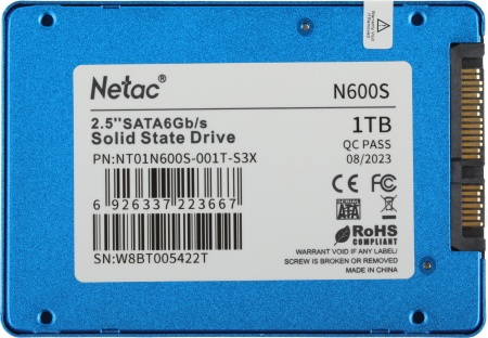 Накопитель SSD Netac SATA III 1Tb NT01N600S-001T-S3X N600S 2.5"