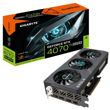 Видеокарта Gigabyte RTX4070Ti SUPER EAGLE 16GB GDDR6X 256bit 3xDP HDMI 3FAN RTL