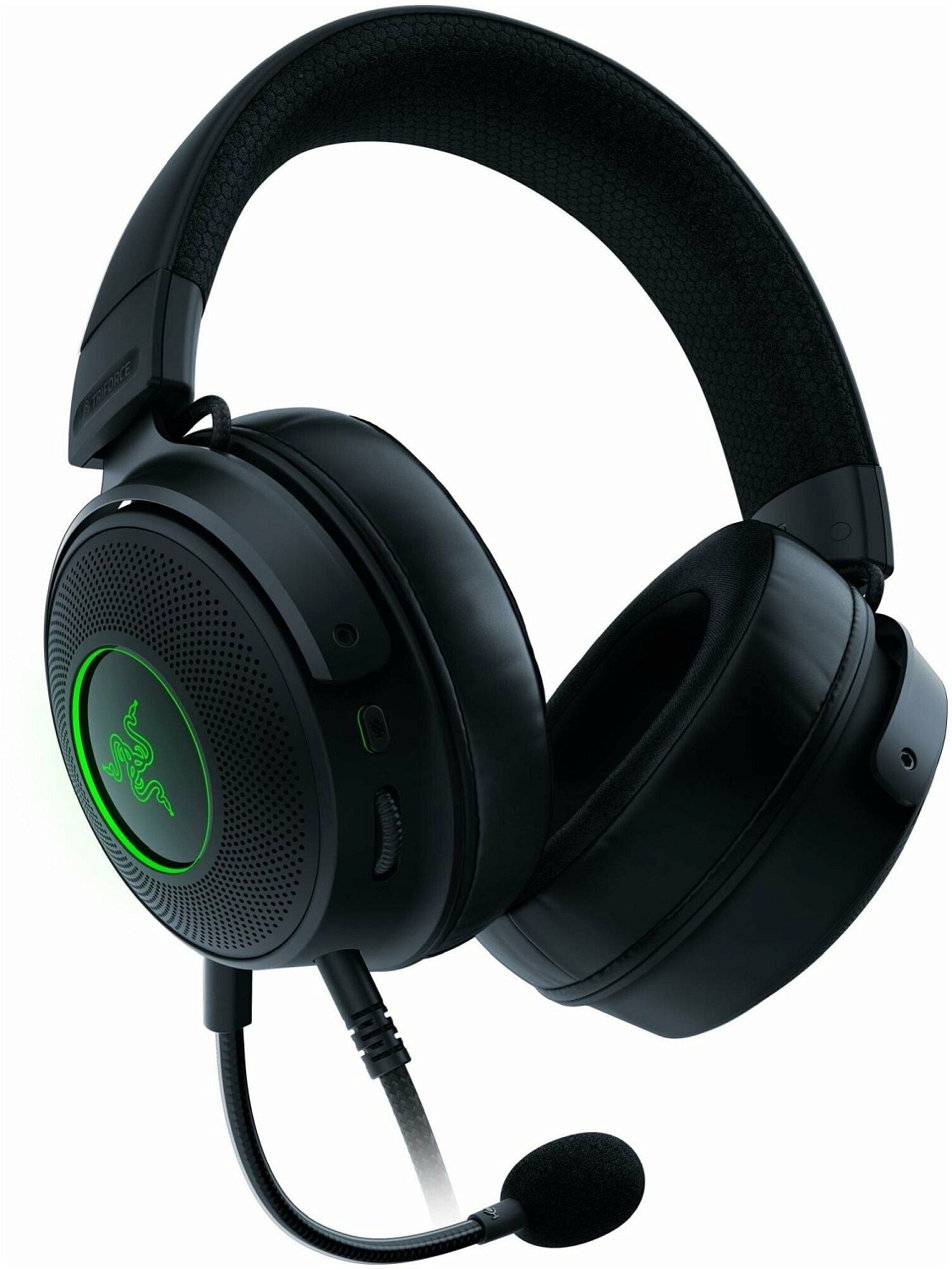 Наушники с микрофоном Razer Kraken V3 HyperSense черный 2м мониторные оголовье (RZ04-03770100-R3M1)