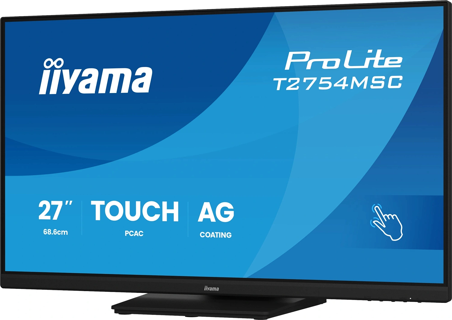 Монитор Iiyama 27" ProLite T2754MSC-B2AG черный IPS LED 4ms 16:9 HDMI M/M глянцевая HAS 1000:1 300cd 178гр/178гр 1920x1080 75Hz VGA DP FHD USB Touch 2.9кг