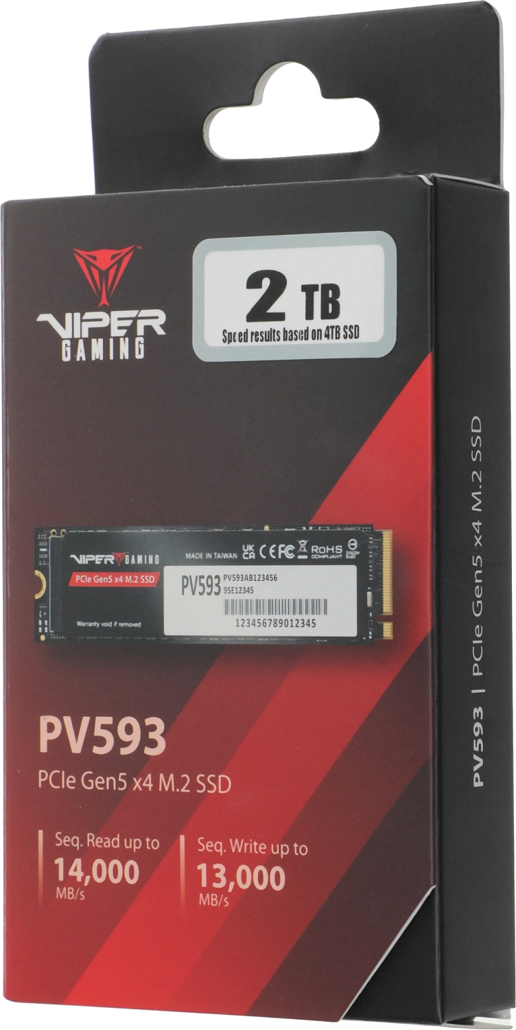 Накопитель SSD Patriot PCIe 5.0 x4 2TB PV593P2TBM28H Viper VP593 M.2 2280