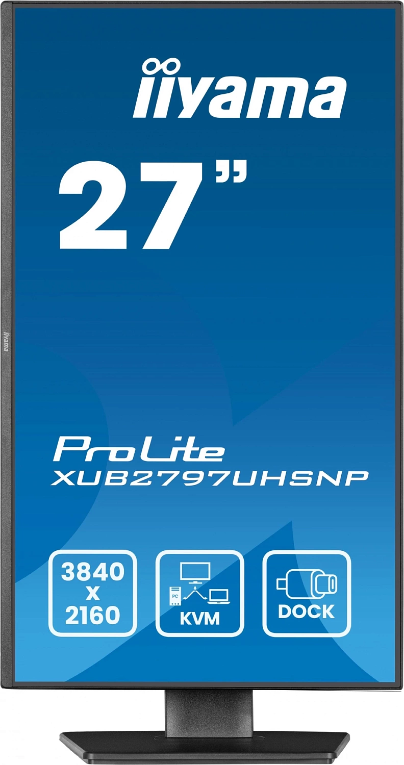 Монитор Iiyama 27" ProLite XUB2797UHSNP-B1 черный IPS LED 4ms 16:9 HDMI M/M матовая HAS Piv 1300:1 350cd 178гр/178гр 3840x2160 60Hz DP 4K USB 6.3кг