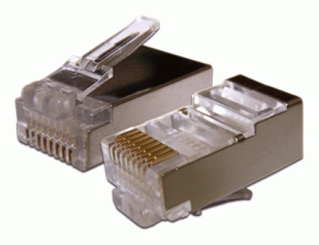 Коннектор RJ45 STP 8P8C, универсальный, для толстого кабеля, cat.6, 100 шт.