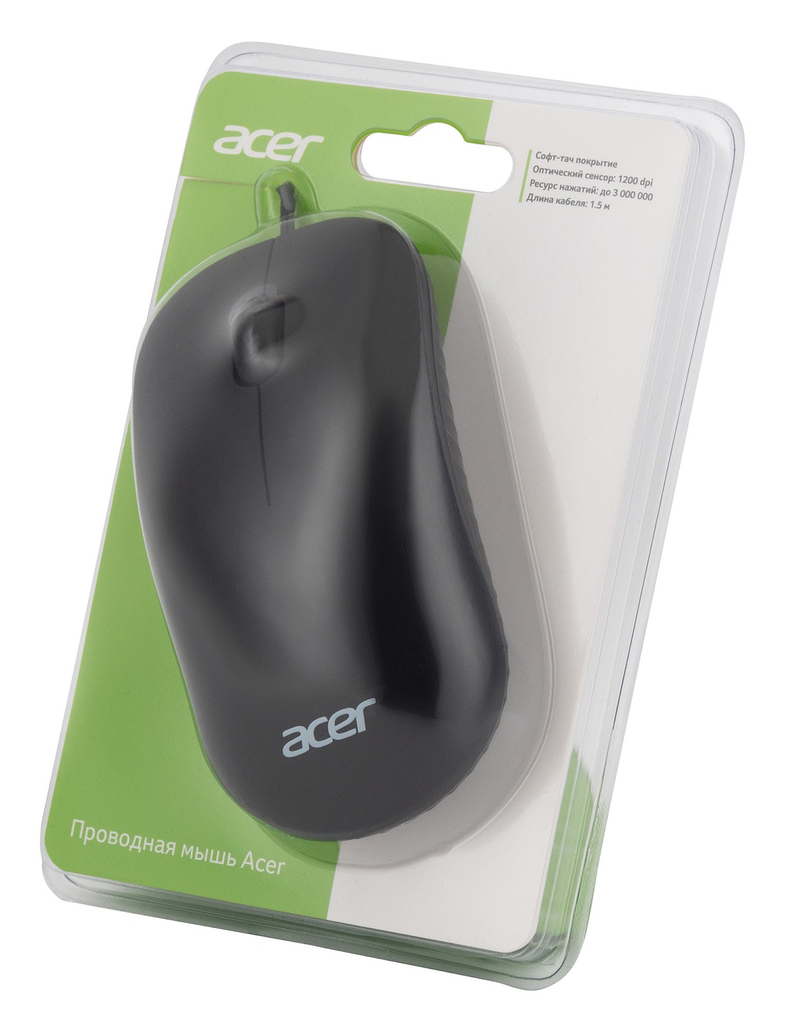 Мышь Acer OMW122 черный оптическая (1200dpi) USB (3but) Мышь Acer OMW122 черный оптическая (1200dpi) USB (3but)