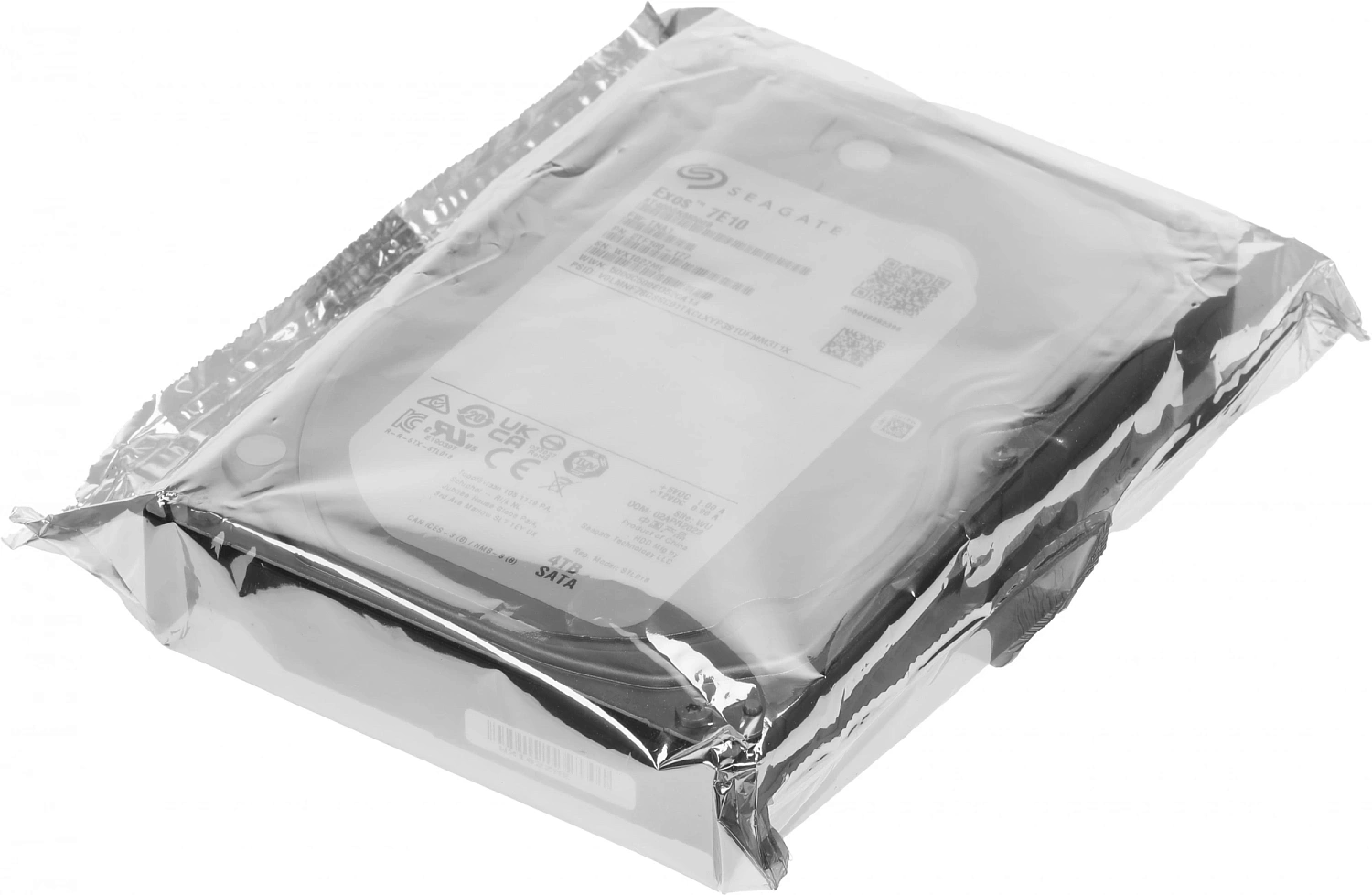 Жесткий диск Seagate Exos 7E10 HDD 3.5" SATA 4Tb, 7200 rpm, 256Mb buffer, 512n, ST4000NM000B, 1 year, (analog ST4000NM002A)