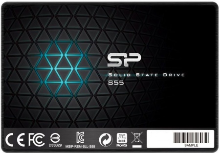 Твердотельный накопитель Solid State Disk Silicon Power Slim S55 240Gb SATA-III 2,5”/7мм 460MBs/450MBs SP240GBSS3S55S25