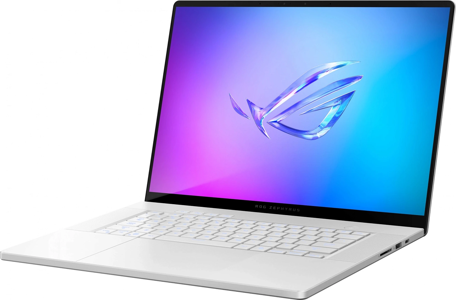 Ноутбук Asus ROG Zephyrus G16 GA605WV-QR118 Ryzen AI 9 HX 370 16Gb SSD1Tb NVIDIA GeForce RTX4060 8Gb 16" OLED 2.5K (2560x1600) noOS white WiFi BT Cam Bag (90NR0JA2-M006K0)