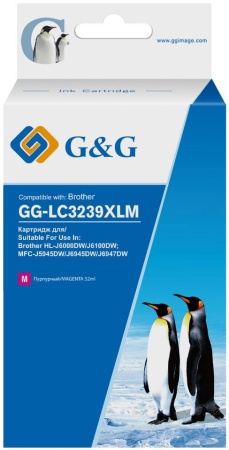 Картридж струйный G&G GG-LC3239XLM пурпурный (52мл) для Brother HL-J6000DW/J6100DW