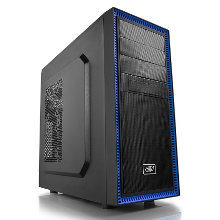 TESSERACT BF (ATX, Black-Blue, CPU 169mm, VGA 310mm, 1 x USB3.0, 1 x USB2.0, Audio x 1, Mic x 1, "Ext. 5.25"x 2, Int. 3.5"x4, 2.5"x3, Rear fan 120mm, W/O PSU) (712220)"