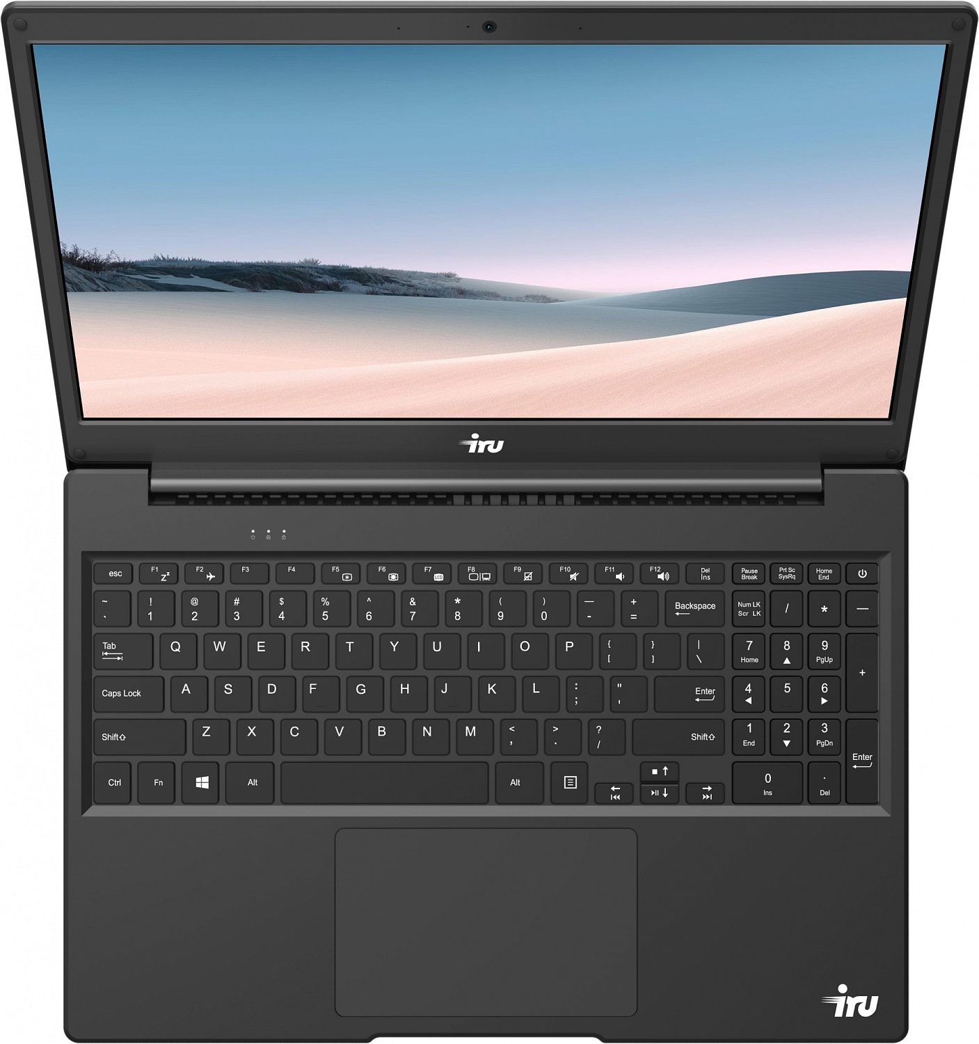 Ноутбук IRU Калибр 15Y Core i7 8550U 8Gb SSD240Gb Intel UHD Graphics 620 15.6" IPS FHD (1920x1080) Free DOS black WiFi BT Cam 8000mAh (1738018)