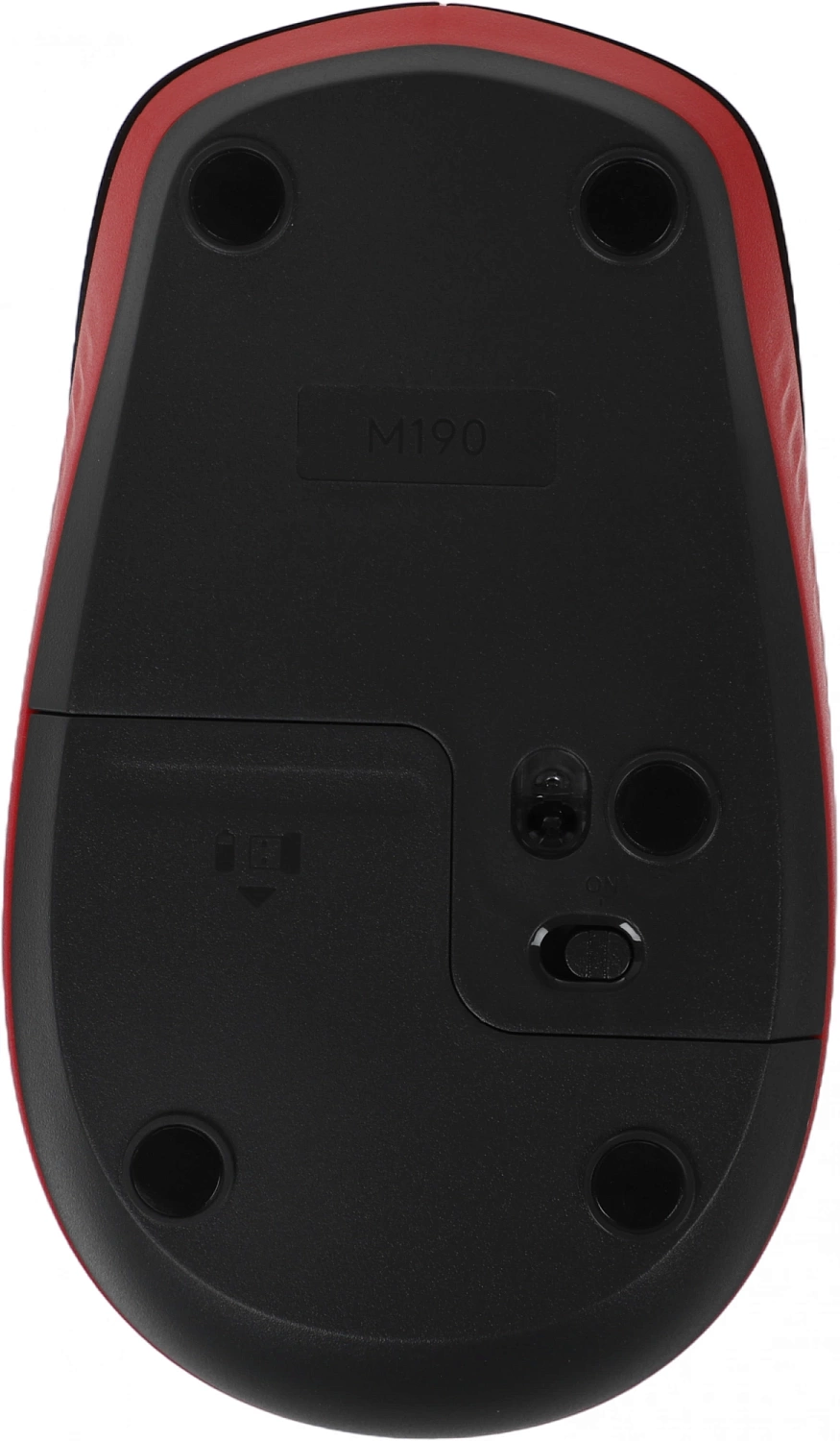 Мышь Logitech M190 черный/красный оптическая (1000dpi) беспроводная USB (2but) Мышь Logitech M190 черный/красный оптическая (1000dpi) беспроводная USB (2but)