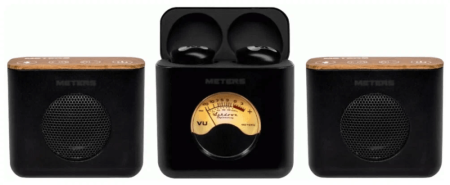 Комплект (наушники беспроводные LINX  и колонки LINX-BT-SPK  ) Meters LINX Stereo Speaker System,черные