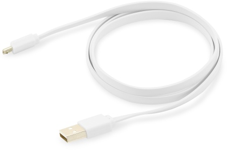 Кабель Buro BHP MICROUSB 1M FLAT USB (m)-micro USB (m) 1м белый плоский