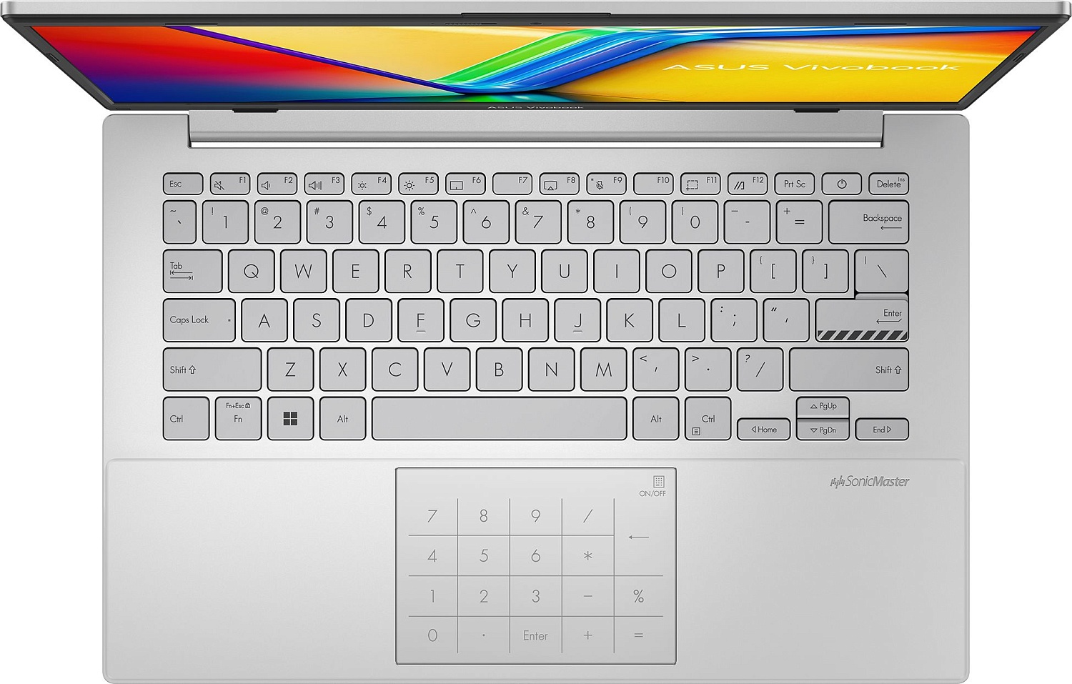 Ноутбук Asus Vivobook Go 14 E1404FA-EB302 Ryzen 5 7520U 16Gb SSD512Gb AMD Radeon 14" IPS FHD (1920x1080) noOS silver WiFi BT Cam (90NB0ZS1-M00CZ0)