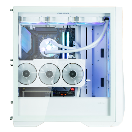 Корпус ZALMAN Z9 Iceberg MS, EATX, WHITE, WINDOW, 4x3.5", 5x2.5", 2xUSB2.0, 2xUSB3.0, 1xUSB 3.1 Gen2 Type-C, FRONT 3x140mm ARGB, REAR 1x140mm ARGB