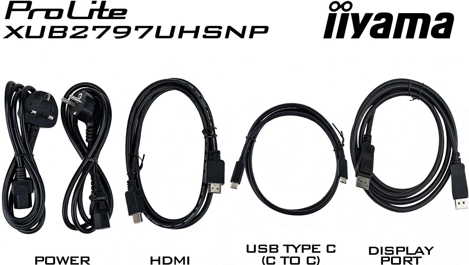 Монитор Iiyama 27" ProLite XUB2797UHSNP-B1 черный IPS LED 4ms 16:9 HDMI M/M матовая HAS Piv 1300:1 350cd 178гр/178гр 3840x2160 60Hz DP 4K USB 6.3кг