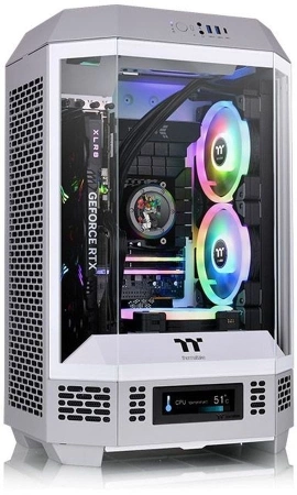 Корпус Thermaltake The Tower 300 серый без БП miniITX 8x120mm 6x140mm 2xUSB3.0 audio bott PSU