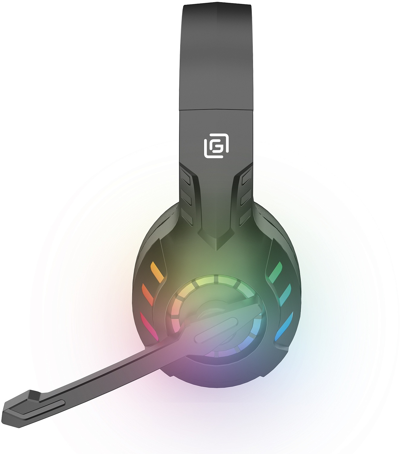 Наушники с микрофоном Оклик HS-L420G черный мониторные BT оголовье (1939799)