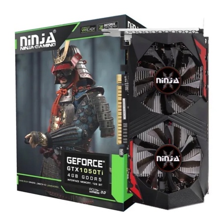 Ninja GTX1050Ti PCIE (768SP) 4GB 128BIT GDDR5 DVI-D HDMI DP (NK105TI45F) RTL {20}