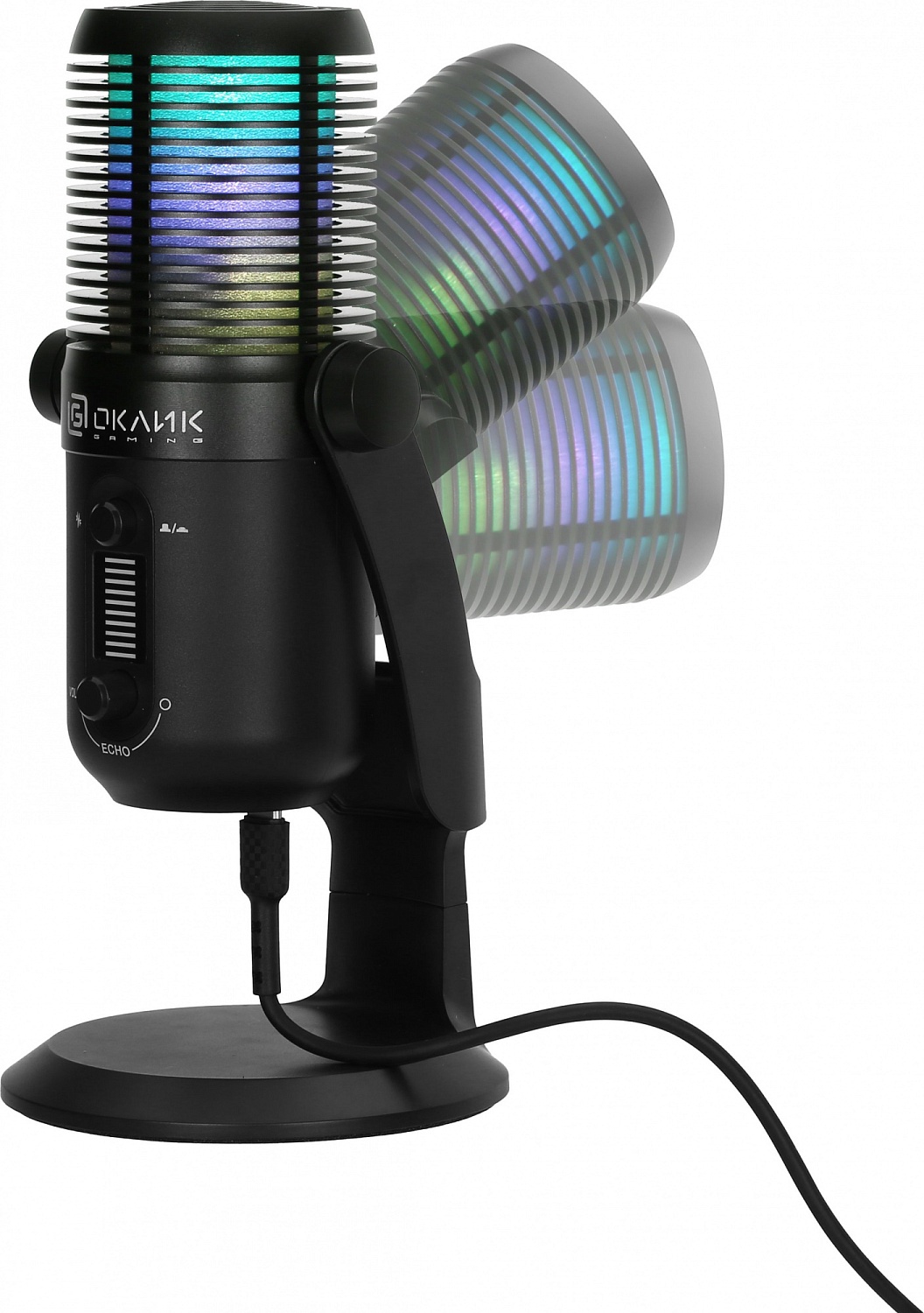 Микрофон проводной Оклик SM-400G 2м черный