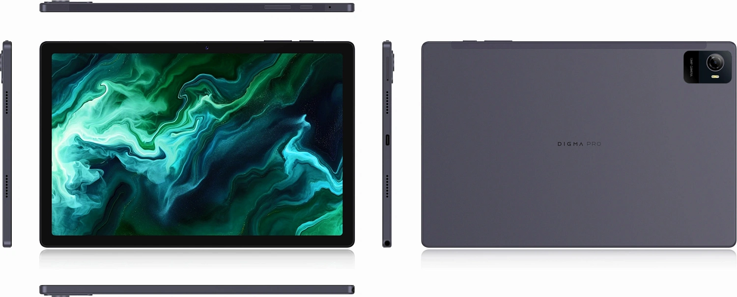 Планшет Digma Pro Wave T615 (1.8) 8C RAM8Gb ROM256Gb 10.5" In-Cell 1920x1200 4G Android 15 серый 13Mpix 5Mpix BT WiFi microSD 7000mAh