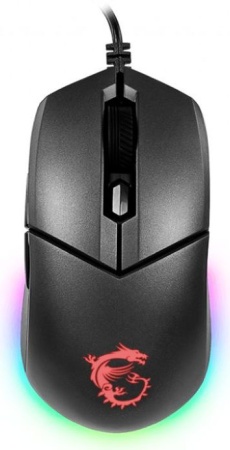 Мышь  проводная Gaming Mouse MSI Clutch GM11, Wired, DPI 5000, symmetrical design, RGB lighting, Black