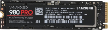 Твердотельный накопитель SSD M.2 (PCI-E NVMe) 2Tb Samsung 980 PRO (R7000/W5000MB/s) (MZ-V8P2T0BW analog MZ-V7P2T0BW) 1year