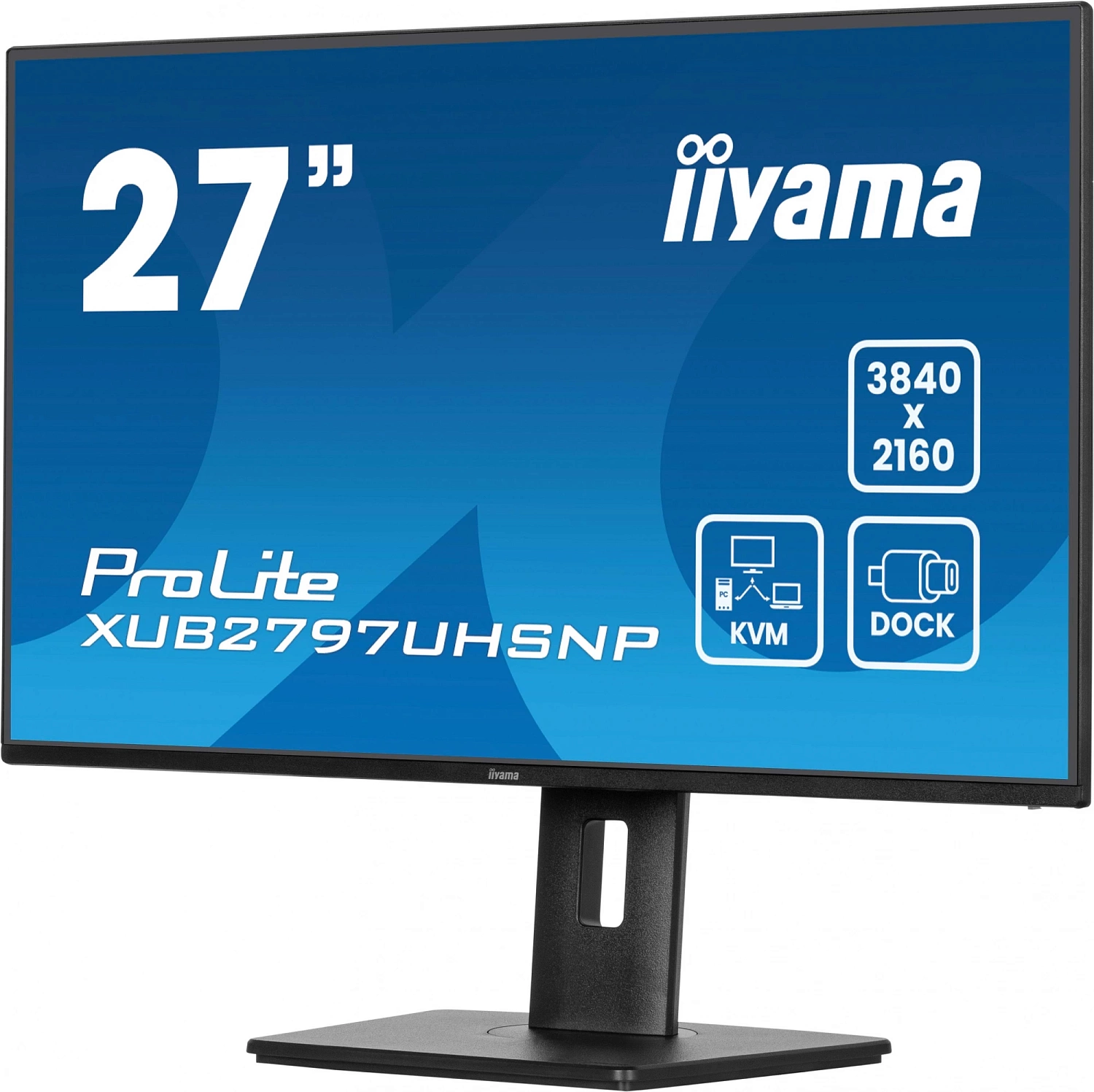 Монитор Iiyama 27" ProLite XUB2797UHSNP-B1 черный IPS LED 4ms 16:9 HDMI M/M матовая HAS Piv 1300:1 350cd 178гр/178гр 3840x2160 60Hz DP 4K USB 6.3кг