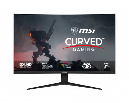 Монитор MSI G321CUV 31.5" 16:9 UHD(3840x2160 ) VA Curve 1500R,4ms(GTG),3000:1,100M:1,250nit,178/178,2xHDMI 2.0,DP 1.2,Tilt,VESA,60Hz,Black,1y war-ty