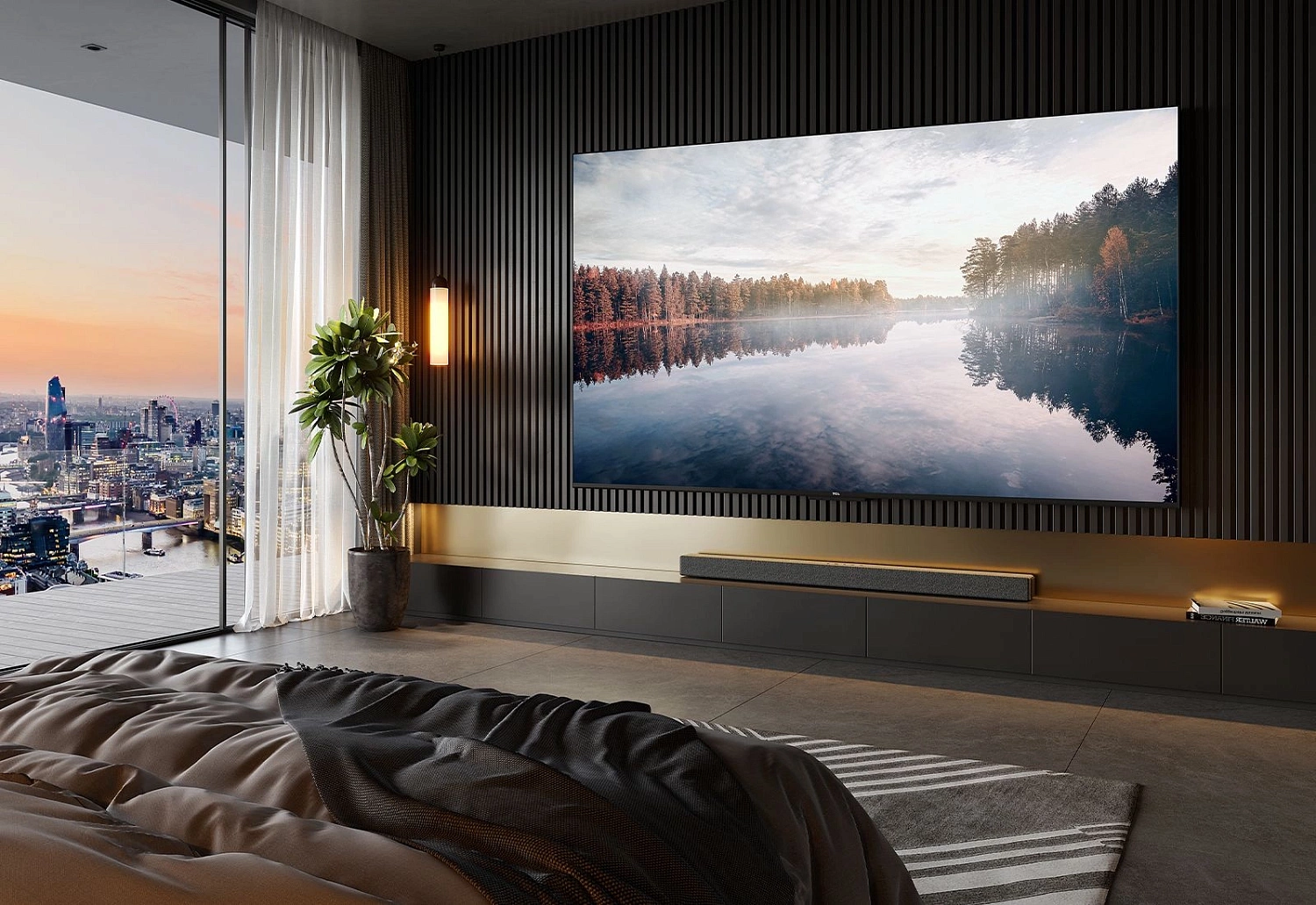 Телевизор QLED TCL 75" 75C845 черный 4K Ultra HD 120Hz DVB-T DVB-T2 DVB-C DVB-S DVB-S2 USB WiFi Smart TV