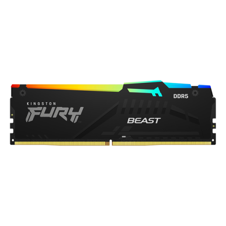 Память DDR5 2x32Gb 5600MHz Kingston KF556C40BBAK2-64 Fury Beast Black RGB RTL Gaming PC5-44800 CL40 DIMM 288-pin 1.25В dual rank с радиатором Ret