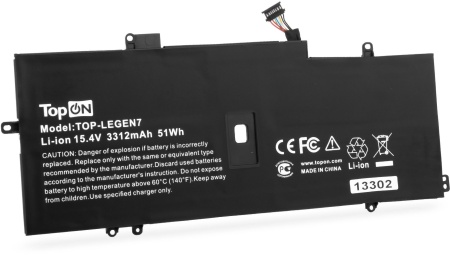 Батарея для ноутбука TopON TOP-LEGEN7 15.4V 3312mAh литиево-ионная (103379)