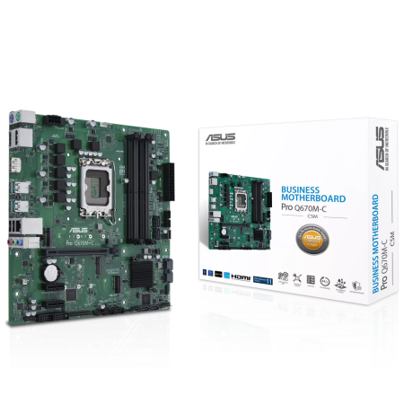 Материнская плата ASUS PRO Q670M-C-CSM LGA1700 mATX 4xDDR5 PCIEx16 2xPCIEx1 1xM.2 2xDP HDMI GLAN
