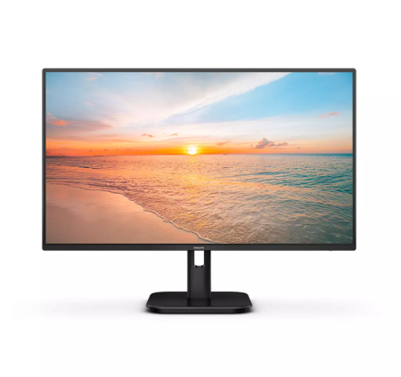 Монитор 23,8" Philips 24E1N1100A 1920x1080, WLED, 16:9, IPS, 250cd, 1300:1, MID, 4ms, 178/178, VGA, HDMI, 100Hz, Speakers, Tilt, Внеш, VESA, Black, 2y