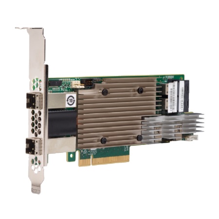 9380-8I8E SGL (05-25716-00) PCIe 3.0 x8 LP, SAS/SATA 12G, RAID 0,1,5,6,10,50,60, 16port(2*int SFF8643 + 2*ext SFF8644), Cache 2GB, 3316ROC