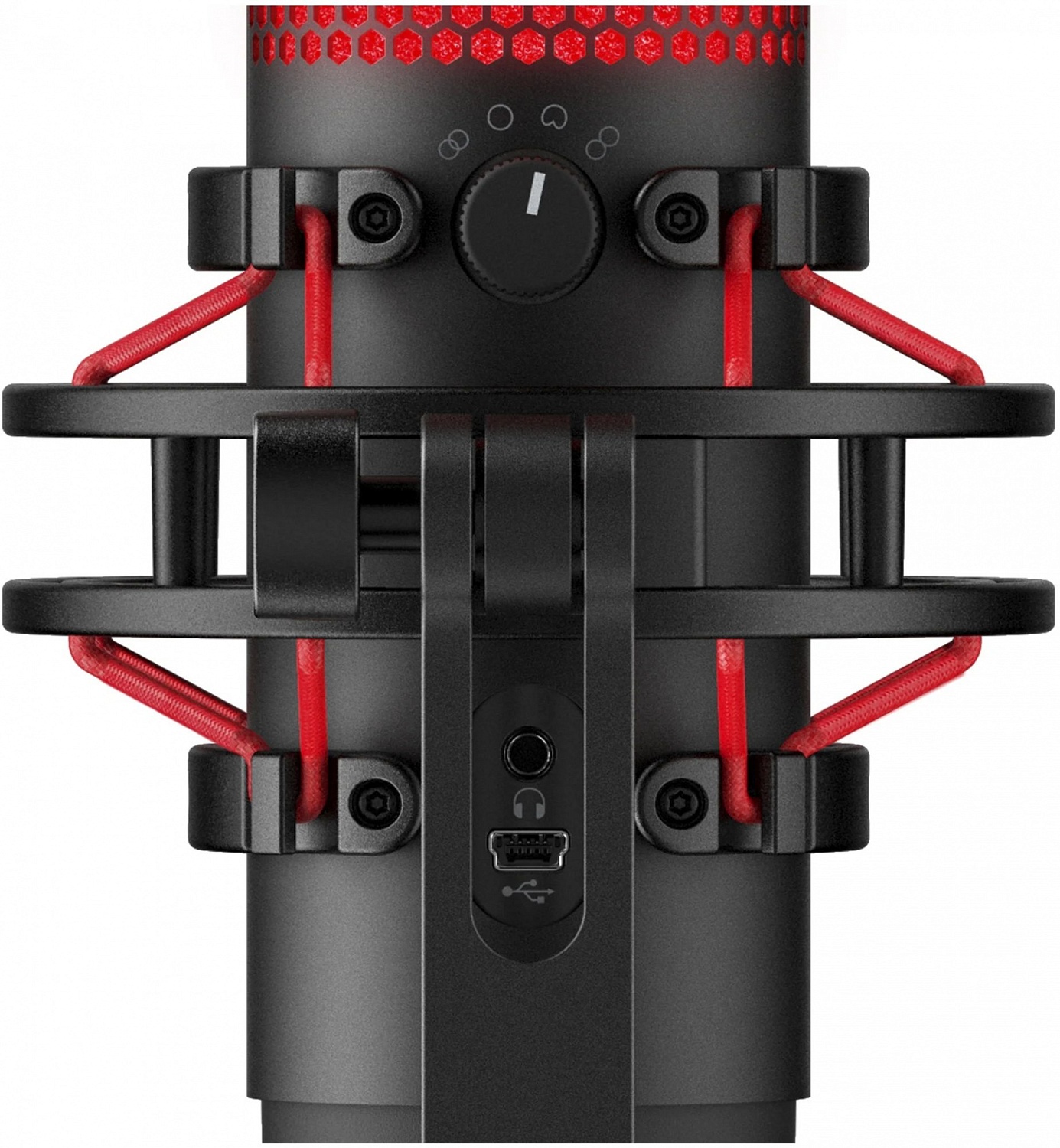 Микрофон проводной HyperX QuadCast (HX-MICQC-BK) 3м черный