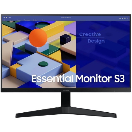 Монитор 27" SAMSUNG S27C312EAI (Essential S3 S31C) Black (IPS, 1920x1080, D-Sub+HDMI, 5 ms, 178°/178°, 250 cd/m, 1000:1, 75Hz)