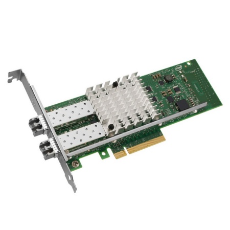 Intel® Ethernet Converged Network Adapter X520-SR2 2x SFP+ port with SR transceiver, 10GbE/1GbE, PCI-E v2 x8, iSCSI, FCoE, NFS, VMDq. PCI-SIG* SR-IOV