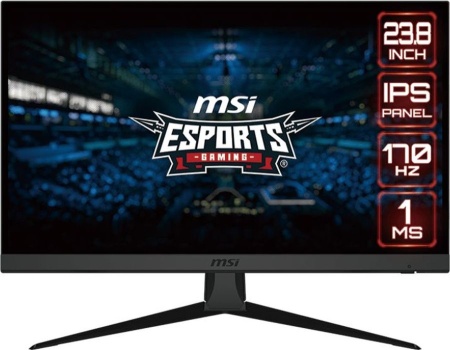 Монитор MSI 23.8" Optix G2422 черный IPS LED 1ms 16:9 HDMI матовая 1000:1 250cd 178гр/178гр 1920x1080 170Hz FreeSync DP FHD 3.3кг